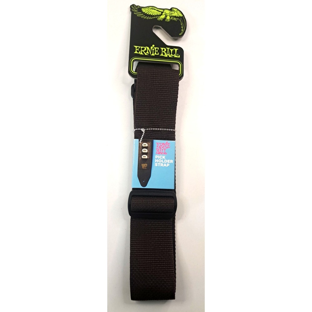 ERNIE BALL Pick Holder Guitar Strap Brown PolyPro Strap USA NEW P04250